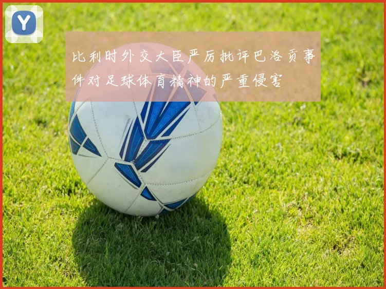 比利时外交大臣严厉批评巴洛贡事件对足球体育精神的严重侵害